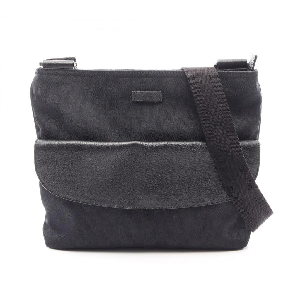 GUCCI Black Leather Shoulder Bag